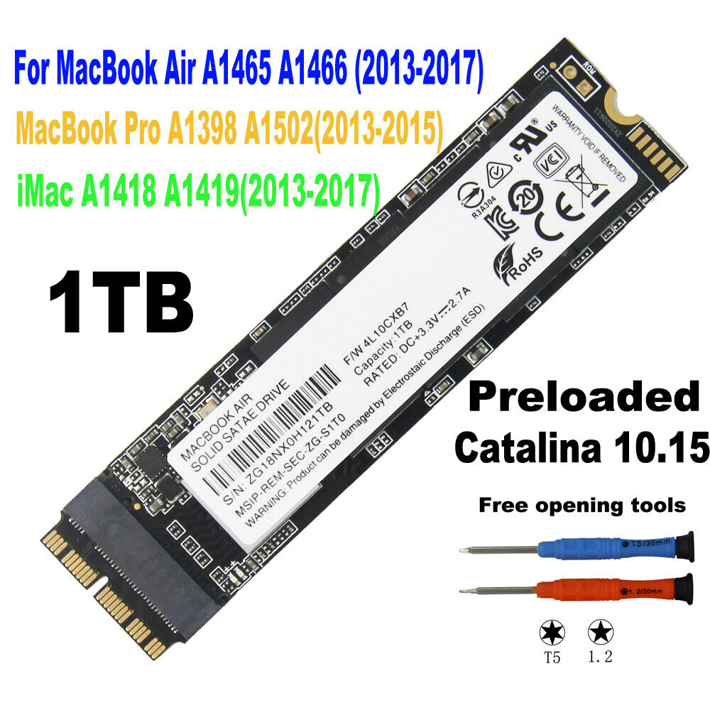 1TB SSD For 2013 2015 2017 MacBook Air A1465 A1466 MacBook Pro A1398 | eBay