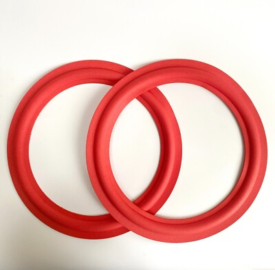2) Two New 12 Speaker Foam Surrounds (Cerwin Vega Red 2) Two New 12 Speaker Foam Surrounds (Cerwin Vega Red