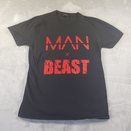 Camiseta deportiva BooHooMAN Man X Beast Strongman talla grande negra/roja - Imagen 2 de 10