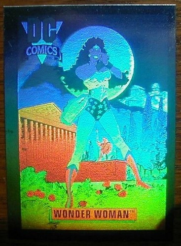 Tarjeta de persecución de goma DC Hologram Salón de la Fama Wonder Woman