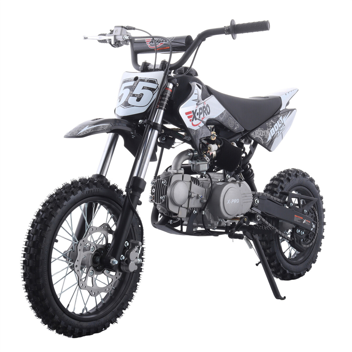 X-PRO Bolt 125cc Dirt Bike with 4-Speed Semi Auto Transmission