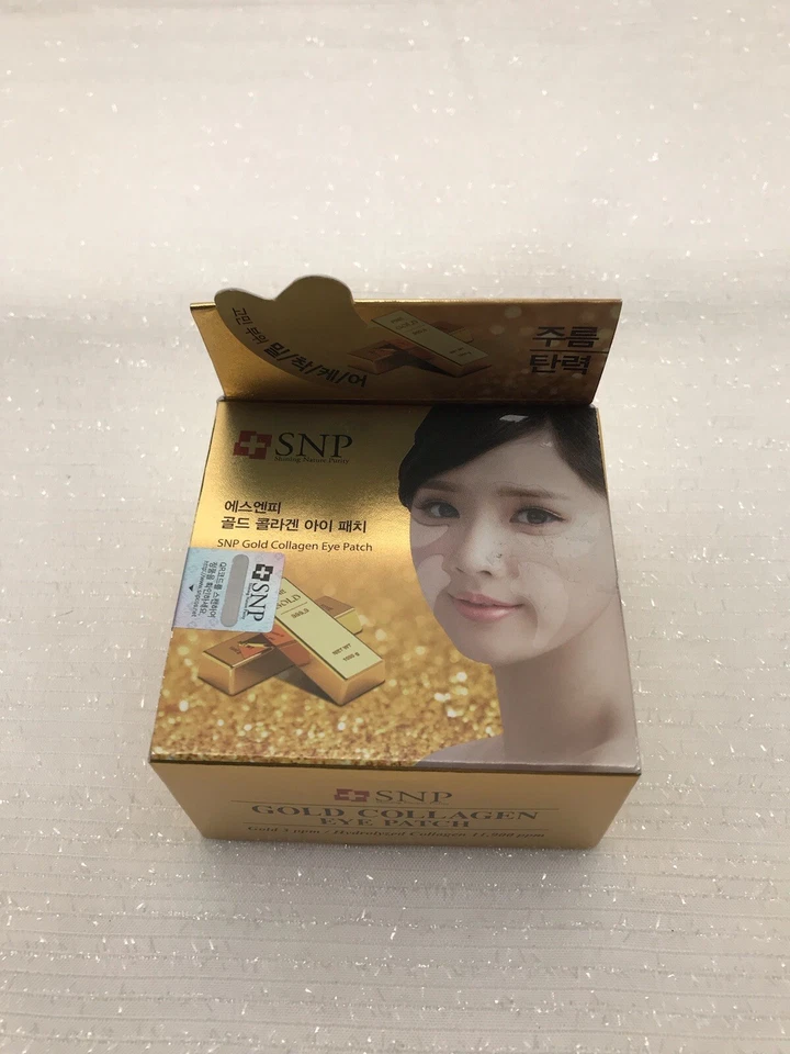 Parche para ojos de colágeno dorado SNP, parche múltiple antiarrugas y elasticidad (60 parches) Foto 3 de 4