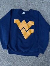Vintage 80s West Virginia University Mountaineers Tultex Crewneck Sweatshirt