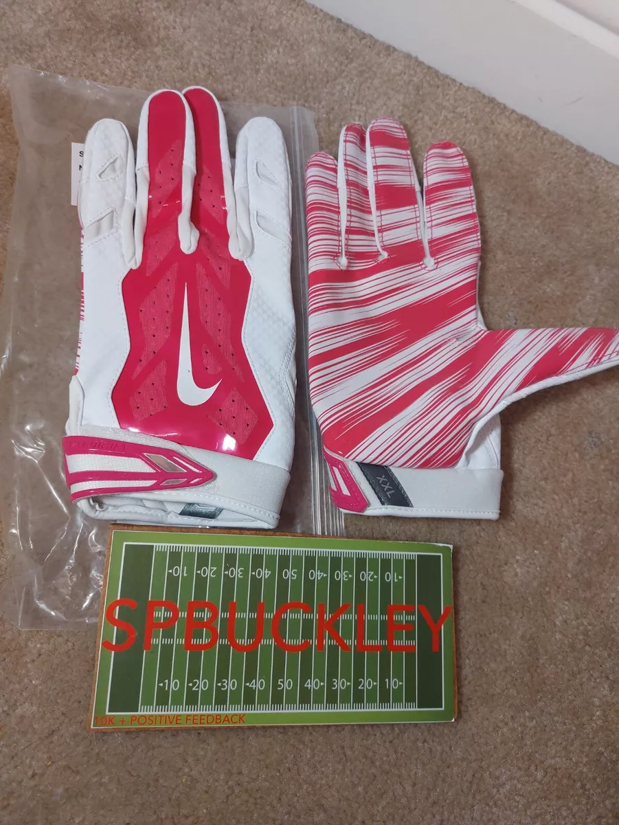 NIKE VAPOR JET 3.0 RECEIVER FOOTBALL GLOVES, NFL ISSUED PINK BCA, PGF344 |