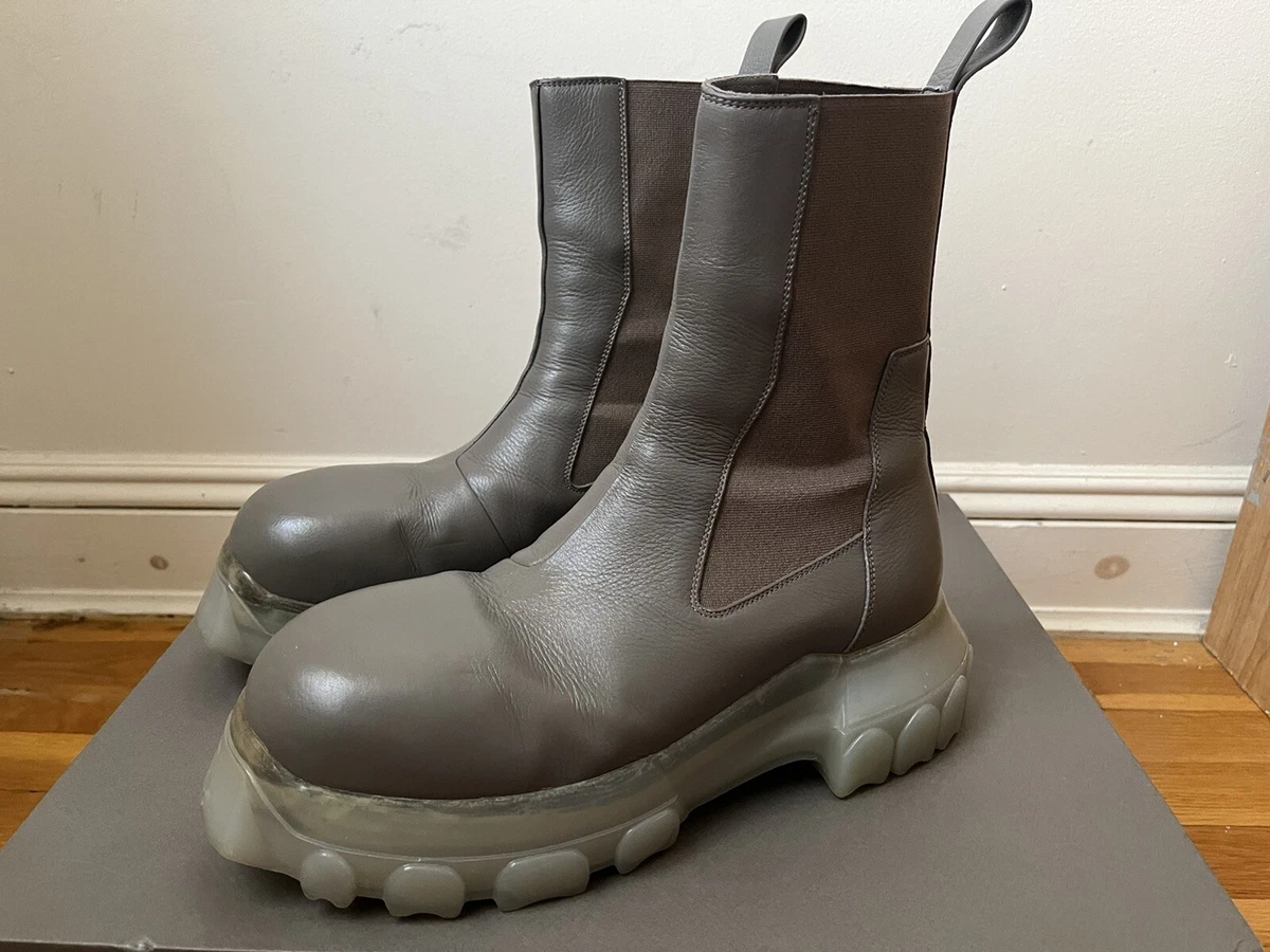 rick owens Grey Beetle Bozo Tractor Boots size 41