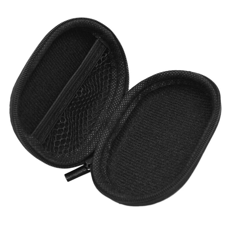 Small EVA Zippered Hard Case for Earphone Earbud Storage - Black - Image 2 of 3