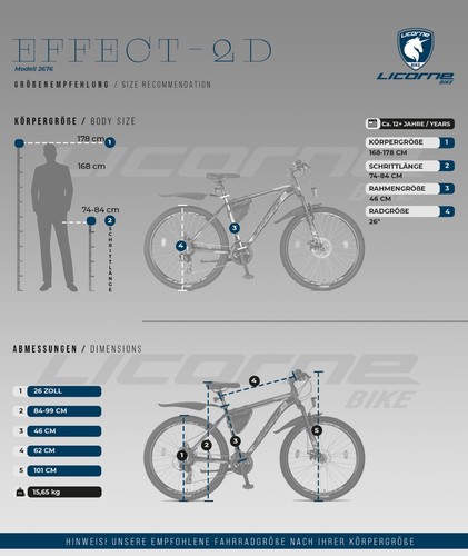 26 27.5 29 Zoll Mountainbike Aluminium 21 Gang Scheibenbremse Jungen Mädchen - Bild 38 von 49