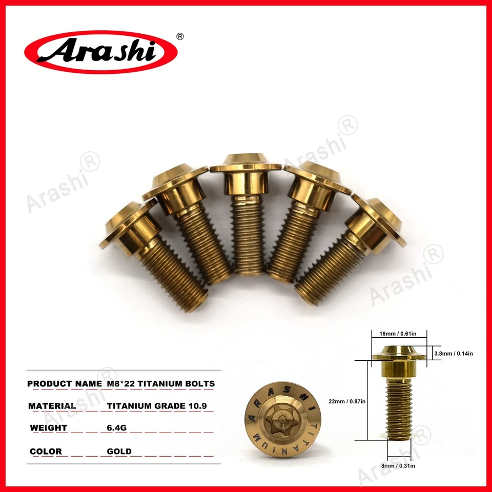 Крепежные болты переднего заднего тормоза диска ротора для Suzuki GSXR600 2008 - 2017 2011 - Изображение 4 из 4