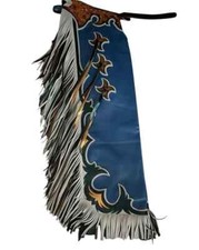 Premium Hand-tooled Custom Floral Western Rodeo Leather Chaps Leather Rodeo chap