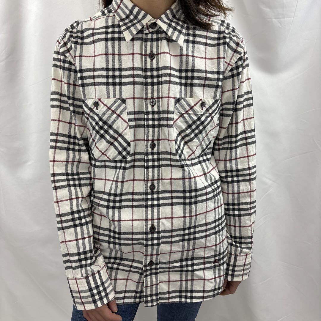 Burberry Black Label Flannel Shirt Long Sleeve Nova Check Burberry Black Label Flannel Shirt Long Sleeve Nova Check