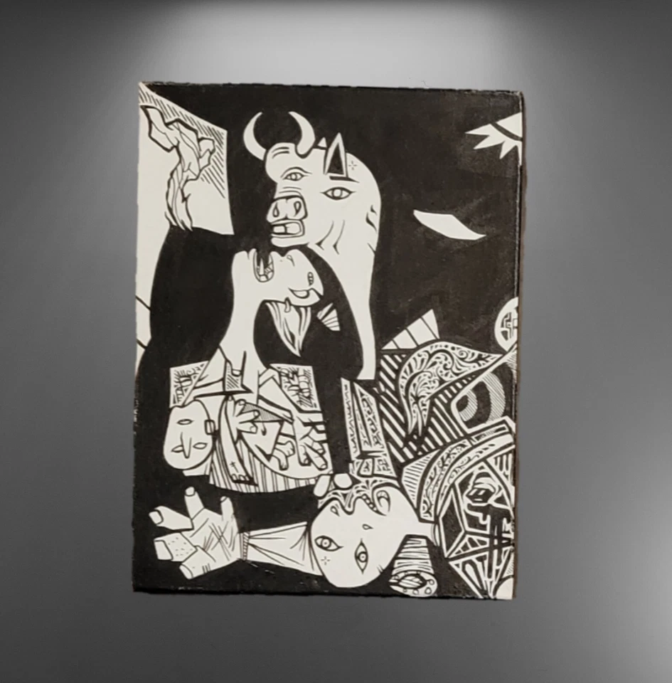 Guernica от Пабло Пикассо 3 шт. растянутый холст печать настенное искусство декор 16 X 36 - Изображение 2 из 4