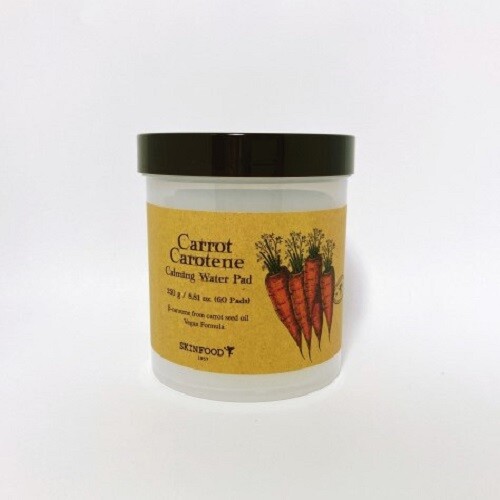 SKINFOOD Carot Carotene Calming Water Pad 60pads Toner pad Vegan K-beauty