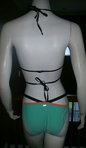 Rampage Two Piece Scuba Teal Coral Bikini Swimsuit NWT Sz XL - Picture 3 of 3