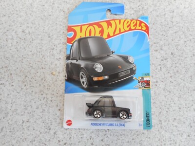 Miniature Hot Wheels 1/64 Porsche 911 Turbo (964) Tooned 2023 - Boîte Neuve, Modèle Cartoon Stylisé