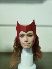 Bufanda de plástico bruja escarlata tocado casco modelo juguetes ajuste modelo cabeza escala 1/6 modelo