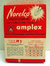 Vintage Norelco PF 3 Photo Camera Flash Class M Bulbs Holland Unopened Old Stock