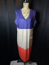 Unbranded Multi-Colored Striped Sleeveless Dress Women's Size Medium