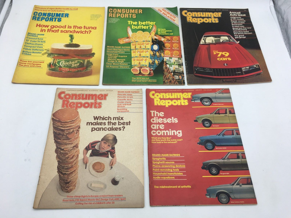 Lot of 10 Vintage Consumer Reports Magazine 1979 eBay