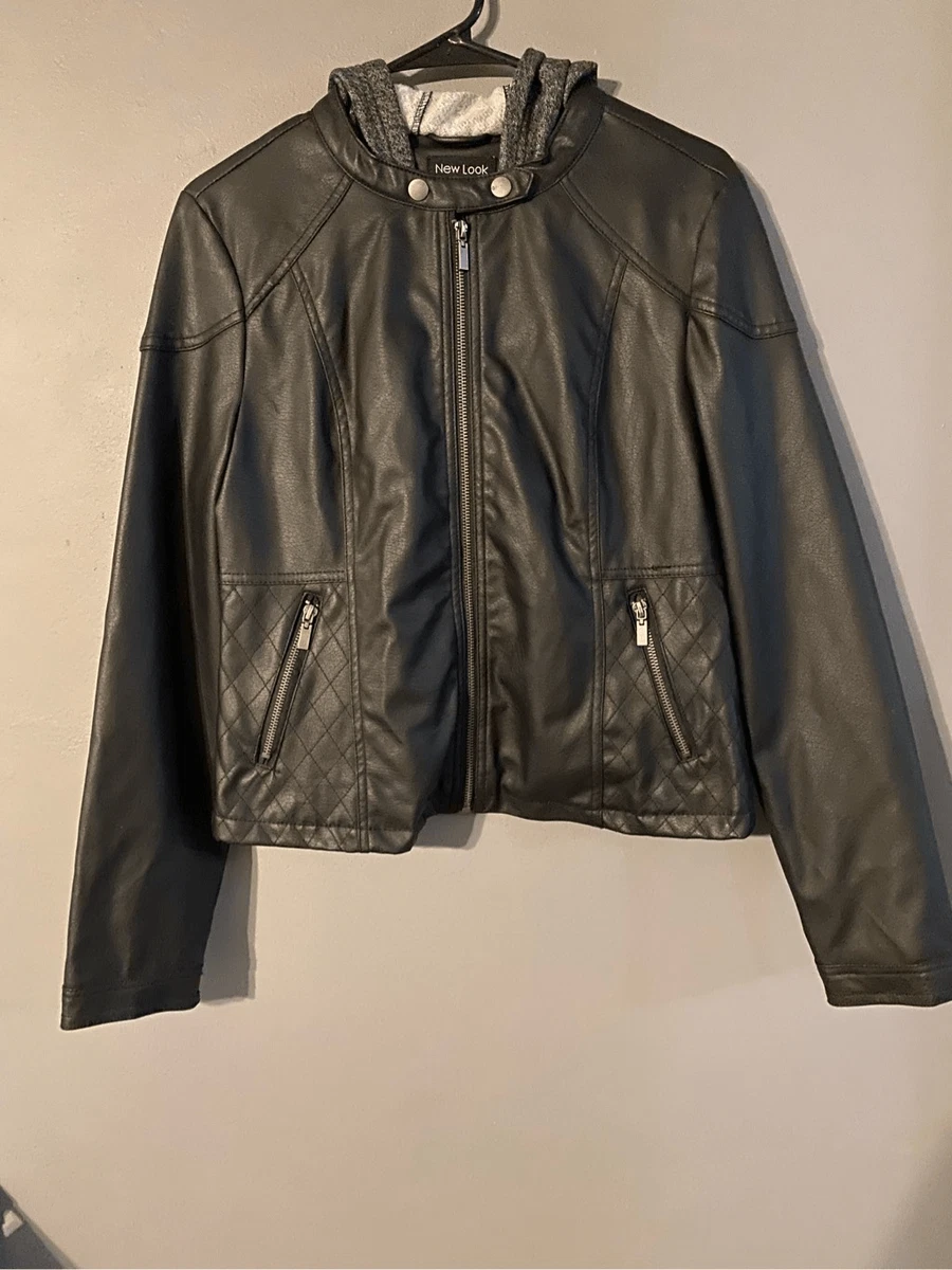 Leather jacket top new look