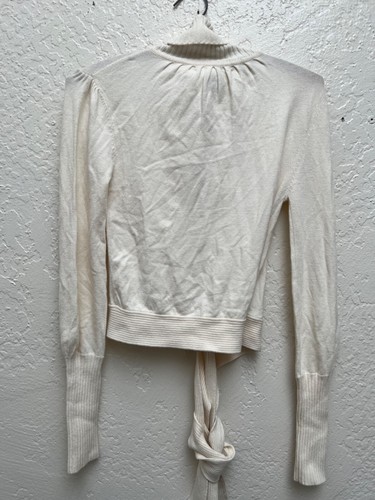 Suéter Catharine Malandrino Mezcla Cachemira Cuello Alto Crema S - Imagen 2 de 5