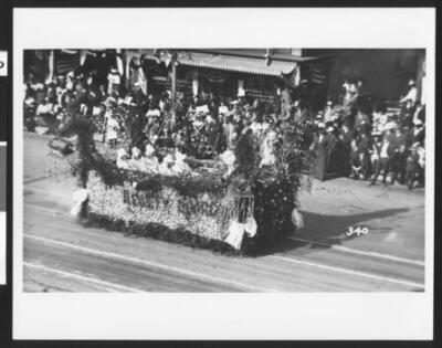 Tournament of Roses parade float 1910 California Old Photo