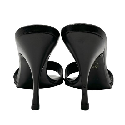 GUCCI♡サンダル 36 GUCCI Vintage GG Monogram Logo Sandals Heels #36-36.5 Black