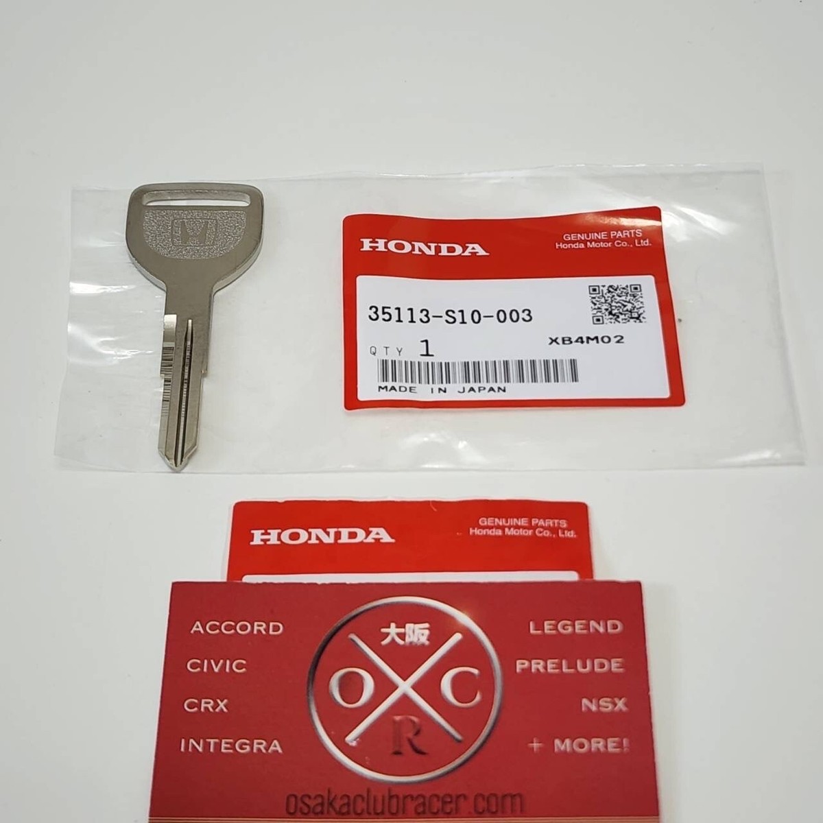 New Genuine OEM Honda Spare Valet Service Key Uncut Silver