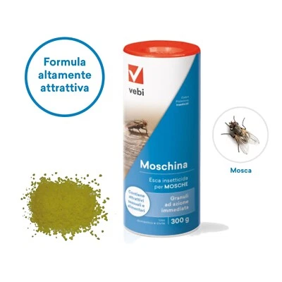 Esca insetticida per mosche in granuli ad azione immediata Vebi Moshina 300 gr