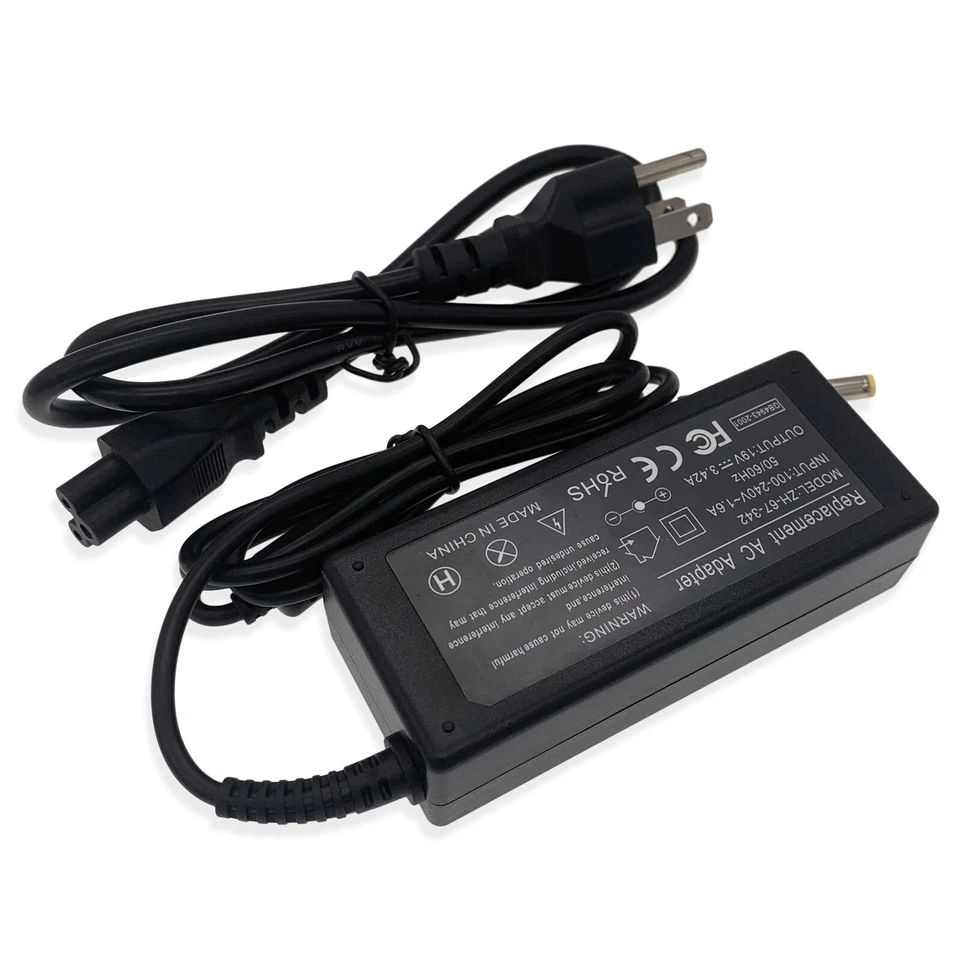 AC Adapter Charger for Gateway NV40 NV44 NV48 NV51B08u NV53A NV55C34u Power Cord - Image 3 of 4