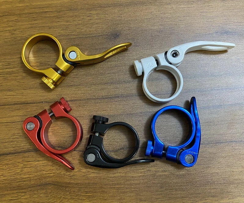 Abrazadera de tija de sillín de liberación rápida para bicicleta de carretera Gineyea 31,8/34,9 mm Foto 3 de 4