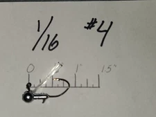 25 1/16 oz Weedless Round Head Jigs w Sickle #4  #2  #1 U Choose W/Clear