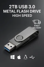 2TB USB 3.0 High-Speed Flash Drive Easy & Speedy!