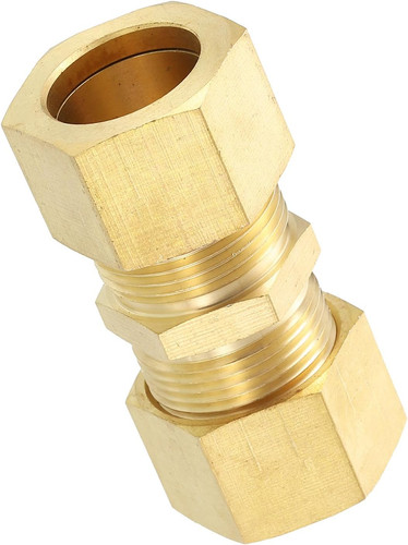 Compression Pipe Fitting, 3/4" Brass Compression Union Straight Connector Adapt