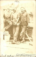 Men Three Scouts Original Vintage Real Photo Postcard RPPC