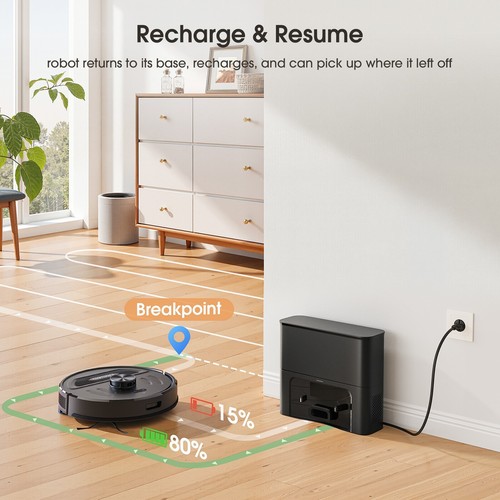 Lubluelu 5500Pa Robot Vacuum and Mop Combo Auto-Empty Dock Sutions APP Control - Picture 2 of 16