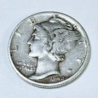 1942 10C Mercury Dime - 90% Silver - Circulated Coin  #5517
