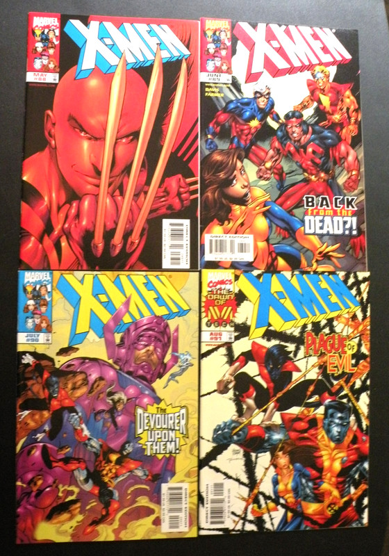 X-Men #88 89 90 91 Lot of 4 Dead Hero's return Galactus Plague of Evil 1999