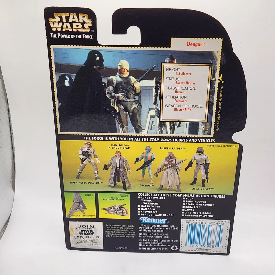 Lote de figuras de acción Kenner vintage Star Wars POTF2 Dengar & Bossk sellado sin usar, en caja C2 Foto 2 de 4