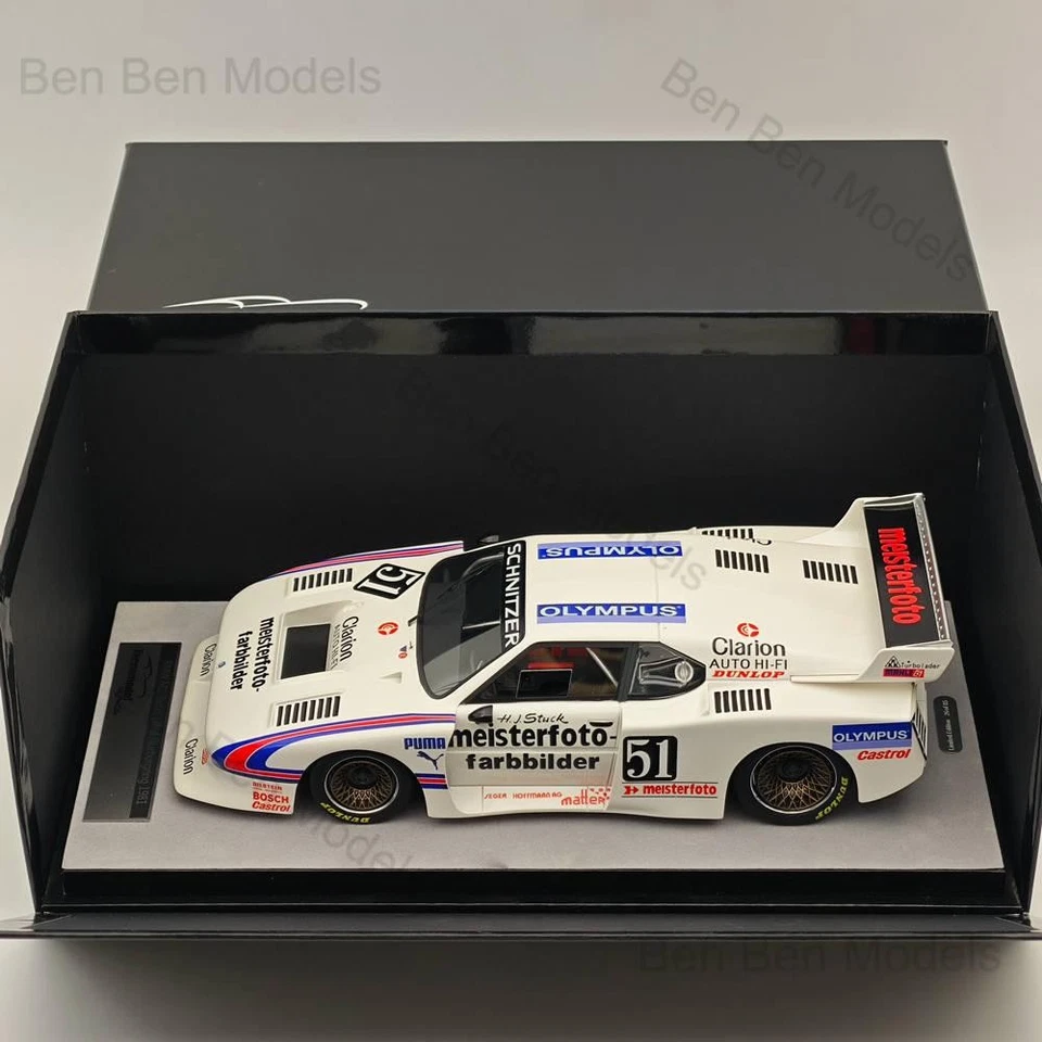 Tecnomodel 1:18 BMW M1 Turbo DRM Nurburgring 1981 #51 Resin Model Car Collection - Image 2 of 4