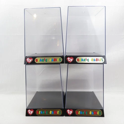 Lot of 4 Vintage Official Ty Beanie Babies Collectible Display Cases! (K630)
