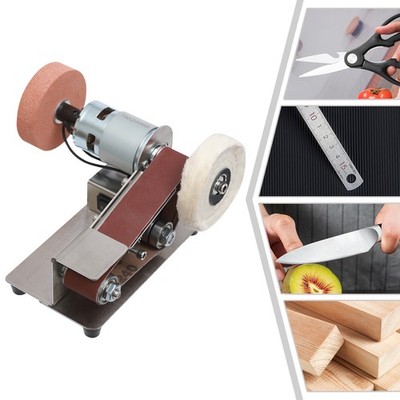 Electric Small Belt Sander&7-Stage Adjustable Polisher with 20pcs Belt 9000r/min