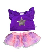 Build a Bear workshop NWT sequin shirt with lace  tulle skirt