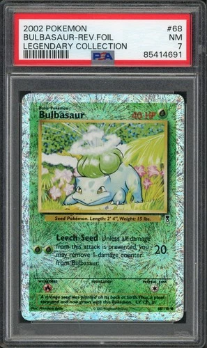 Pokemon PSA 7 NM Legendary Collection Reverse Holo Bulbasaur 68/110