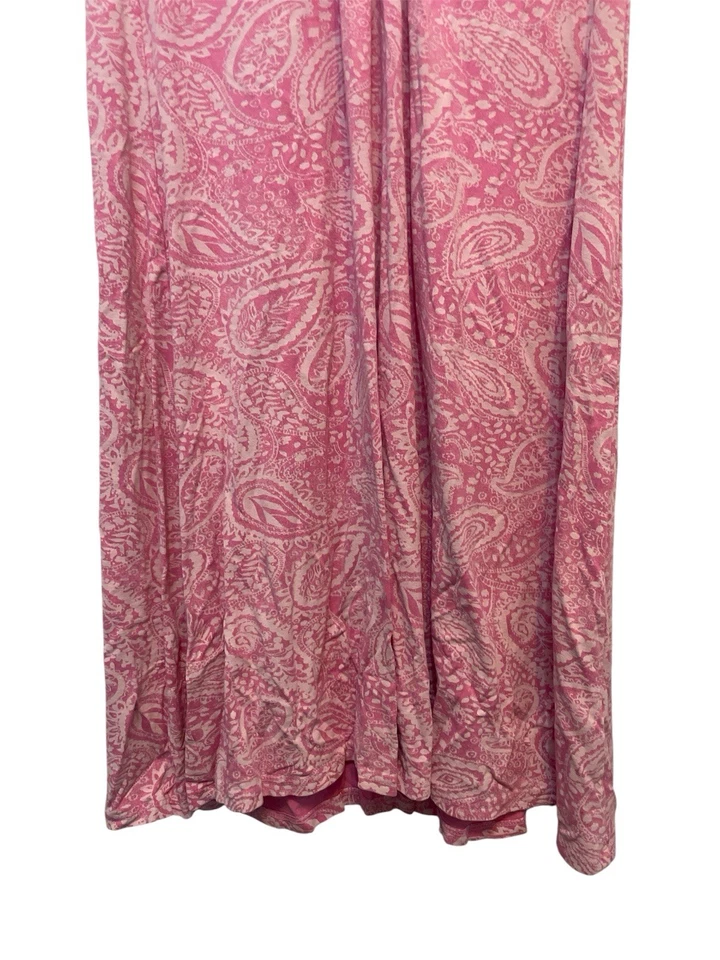 Vestido Fresh Produce Para Mujer XS Rosa Floral Rayón Spandex Tejido Manga Gorra Cuello en V Foto 2 de 4