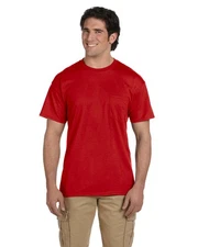 Gildan 8300 Adult DryBlend Pocket Tee Short Sleeve Top Stylish T-Shirt