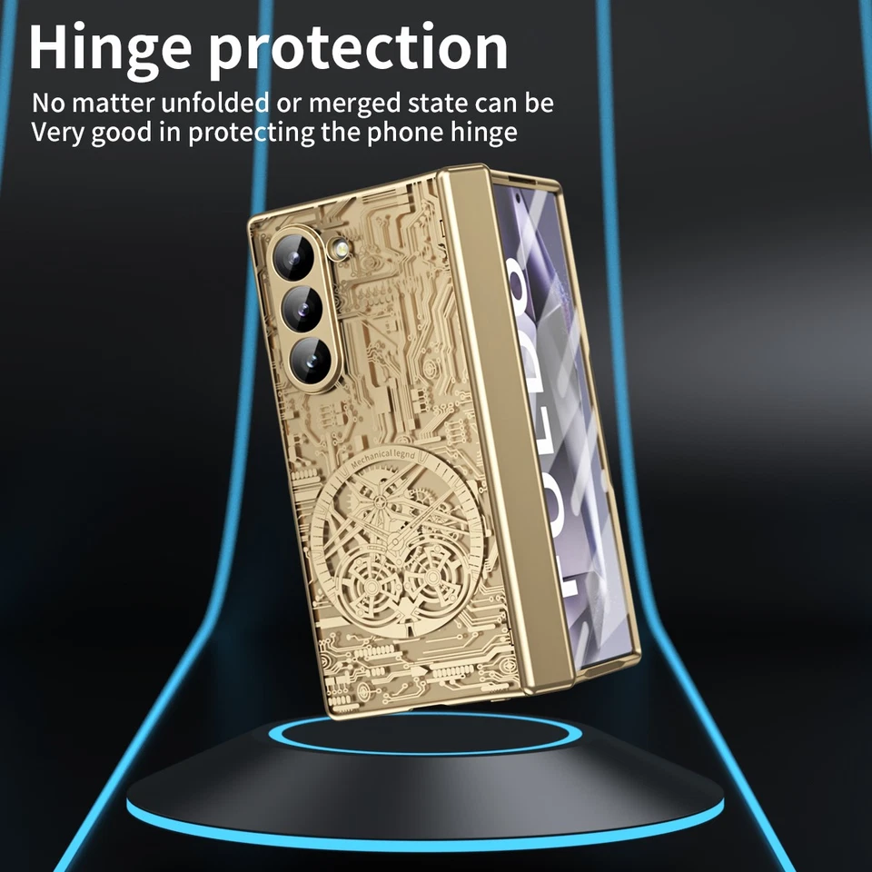Funda protectora de pantalla con bisagra de leyenda mecánica plegable para Galaxy Z 7 6 5 Foto 3 de 4