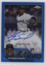 2023 Topps Chrome Update Blue Refractor 129/150 George Soriano #AC-GSO Auto 0w3