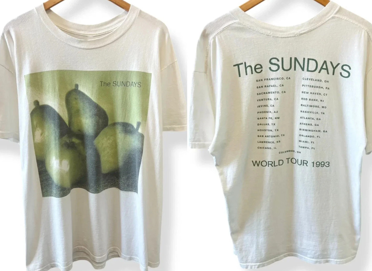 The Sundays Tour Reprinted White Unisex T-Shirt All Size DI1483