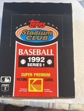 1992 Topps Stadium Club MLB Baseball Trading Cards Series 1 Full Box of 36 Packs