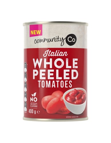 Community Co Whole Peeled Canned Tomatoes 400g x 12 - Picture 1 of 1
